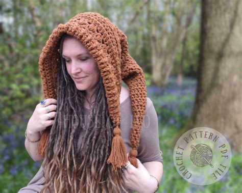 Elwyn Hood Crochet Pattern Pixiecore Hood Crochet Hat Etsy UK