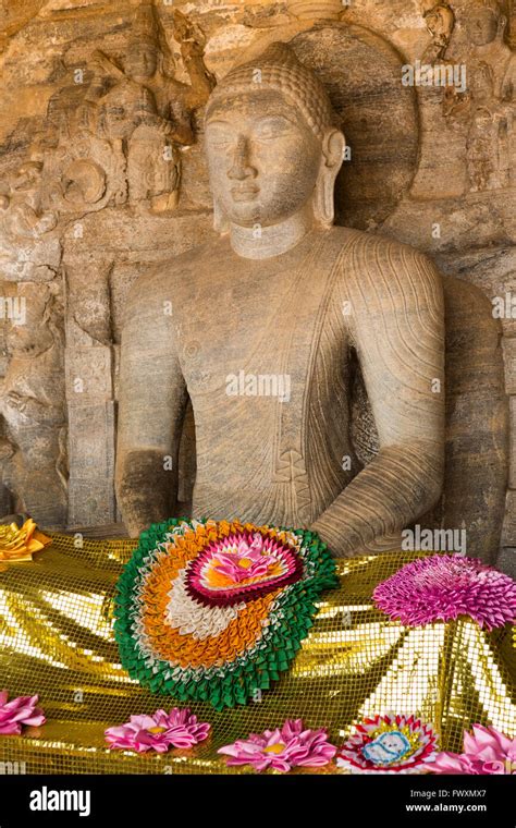 Sri Lanka Polonnaruwa Gal Vihara Vidyhadhara Guha Seated Buddha