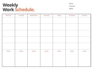 Free Weekly Work Template Customize With PicMonkey Worksheets Library