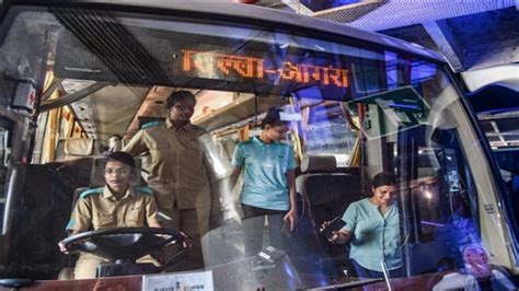 In Visual Stories Photos In Photos Indias First All Women Intercity Bus Flagged Off In New