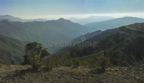 Beautiful Mountains Landscape View in Hakka Chin State Myanmar Stock ...