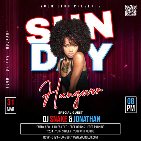 Sunday Hangout Party Template Postermywall