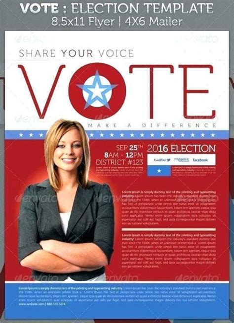 Election Campaign Flyer Template – Cards Design Templates Inside Vote ...