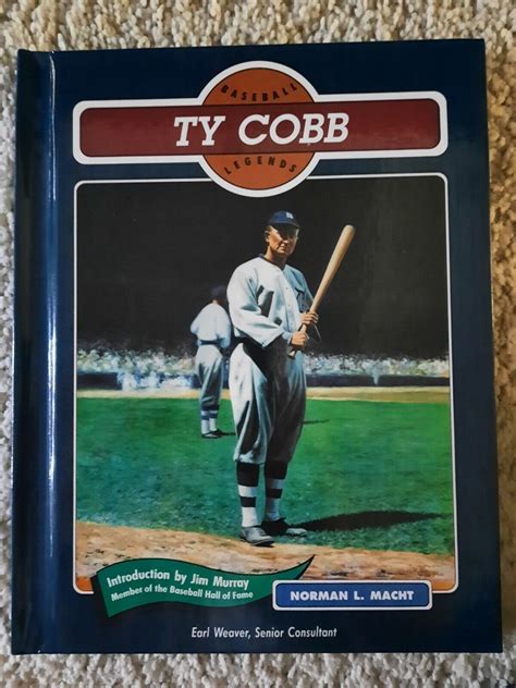 Baseball Book Ty Cobb Baseball Legends Norman Macht Chelsea House