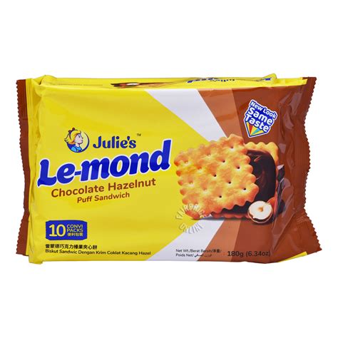 Julie S Le Mond Sandwich Biscuits Chocolate Hazelnut NTUC FairPrice