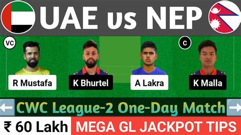 Uae Vs Nep Dream Prediction Uae Vs Nep Dream Team Uae Vs Nep