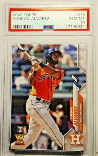 Topps Series Yordan Alvarez Rc Rookie Psa Gem Mint