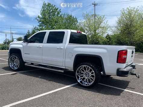 2014 Gmc Sierra 1500 Aggressive 1 Outside Fender On 24x12 51 Offset