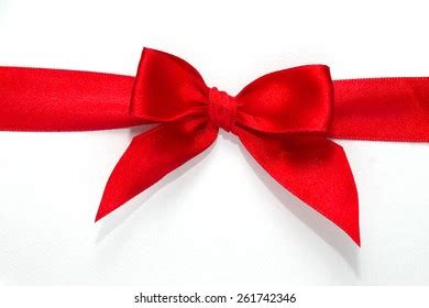 Decorative Red Bow Diagonally Ribbon On Stock Vector Royalty Free