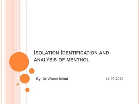Isolation Identification Of Alkaloids Atropine And Quininepptx