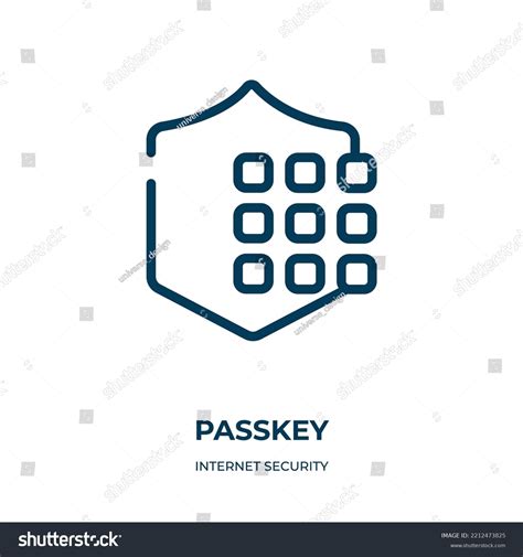 Passkey Icon Linear Vector Illustration Internet Stock Vector Royalty Free 2212473825