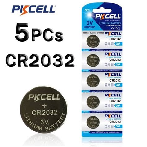 1แผง 5กอน PKCELL CR2032 BR2032 DL2032 ECR2032 3V button batteries Cell