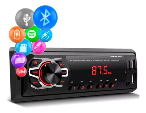 Mp3 Player Automotivo 1 Din Usb P2 Rádio Fm Rca Shutt Denver Frete grátis