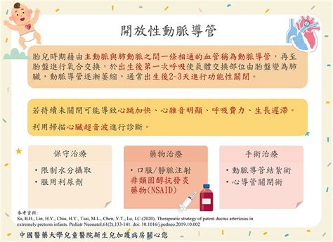 開放性動脈導管nicu 衛教海報 中國醫藥大學附設醫院