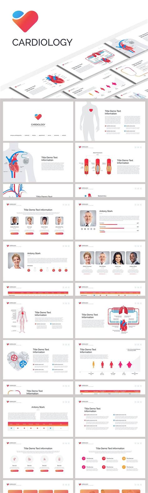 Cardiology Powerpoint Unique Slides Template Pptx Files Support