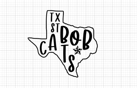 Texas State University Svg Bobcats Txst Bobcats Png Etsy
