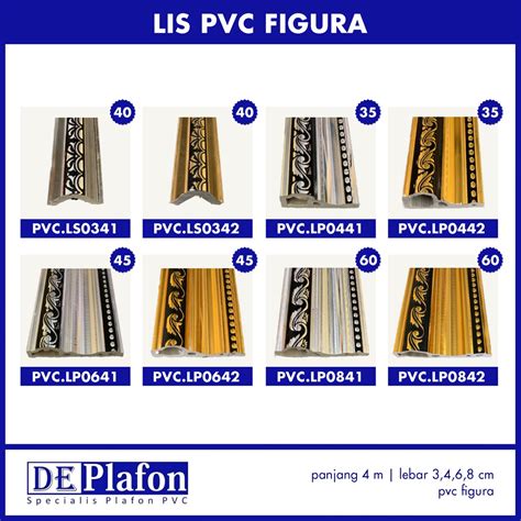 Jual De Plafon Lis Pvc Figura List Pvc Figura Pinggir Siku 3 4 6 8