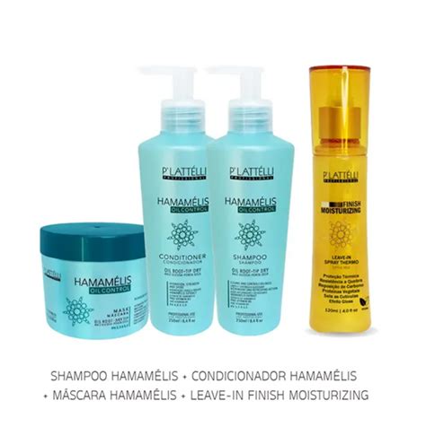 Kit Shampoo P Latt Lli Condicionador M Scara Hamam Lis Oil Control E