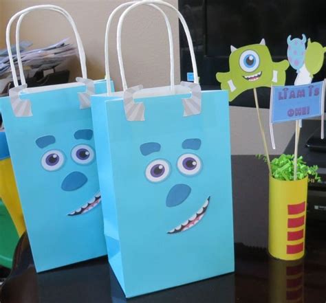 Monsters Inc Favor Bagsmonsters Inc Birthday Monsters Inc Goodie Bags