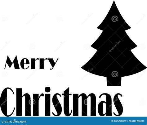 Merry Christmas  Image With Svg Vector Cut File For Cricut And Silhouette Stock Illustration