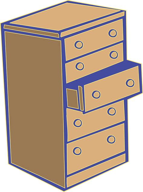 Open Drawer Clipart