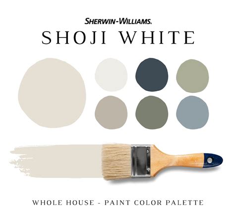 Sherwin Williams Shoji White Color Palette Perfect Greige Etsy