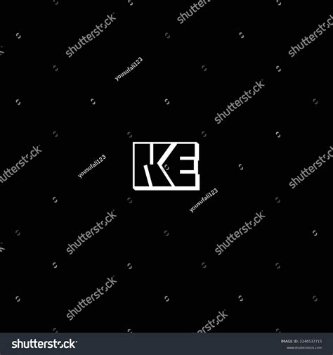 Initial Letter Ke Logo Design Monogram Creative Royalty Free Stock