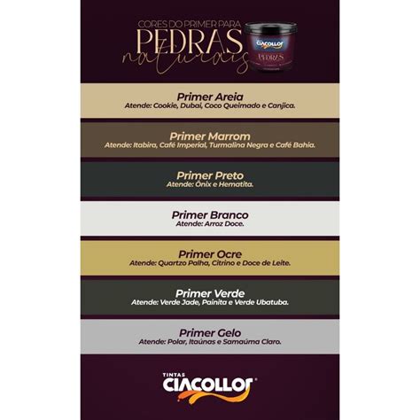 Primer Para Pedras Naturais - Primer para Revestimento de Pedras Naturais CIACOLLOR|SERTÃO
