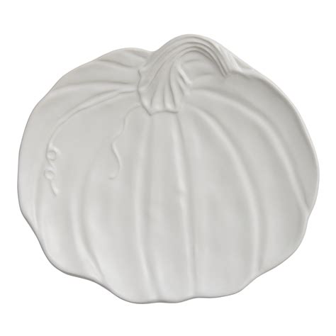 White Pumpkin Figural Salad Plate World Market