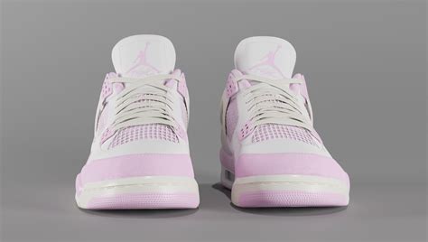 3d Model Jordan 4 Bubblegum Shoe Vr Ar Low Poly Cgtrader