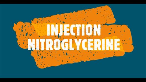 NITROGLYCERINE INJECTION NTG DOSE INFUSION PREPARATION AND SUMMARY