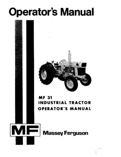 Massey Ferguson 31 Industrial Tractor Manual Farm Manuals Fast