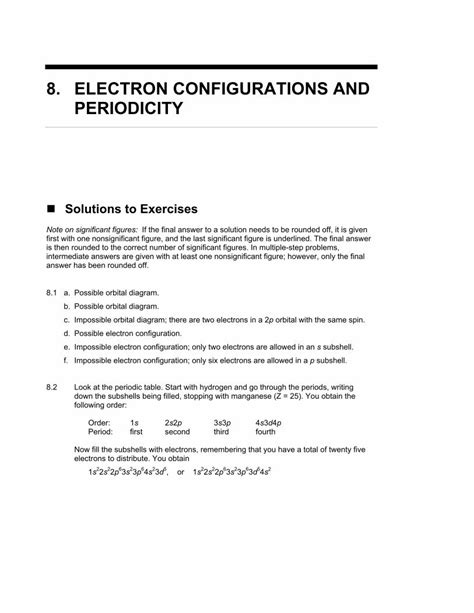 Pdf Electron Configurations And Periodicityteachers Sduhsd Net