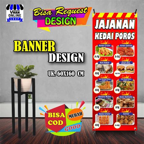 Jual Spanduk Banner Jualan Makanan Dan Minuman Jajanan Kekinian