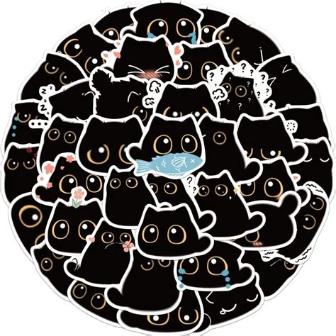 Black Cat Vinyl Sticker Decal Travel 5