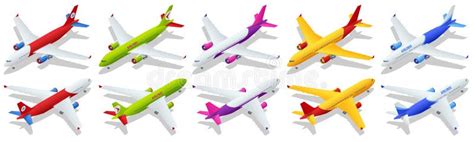 Isometric Airplane Passenger Plane Business Aircraft Corporate Jet An Airliner Aircraft For