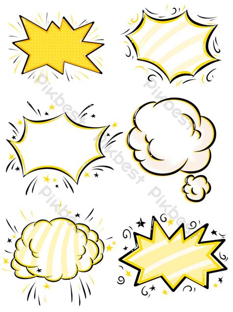 Commercial Drawing Explosion Cloud Bubble Dialog Box Sale Pop Style