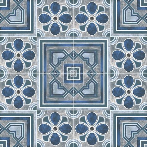 Traditional encaustic cement ornate tile texture seamless 13649