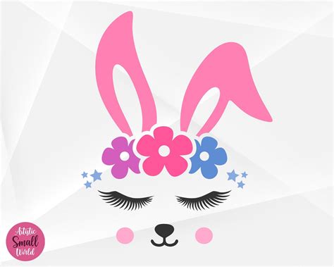 Bunny Face Svg Easter Bunny Svg Cute Bunny Svg Easter Svg Etsy Uk