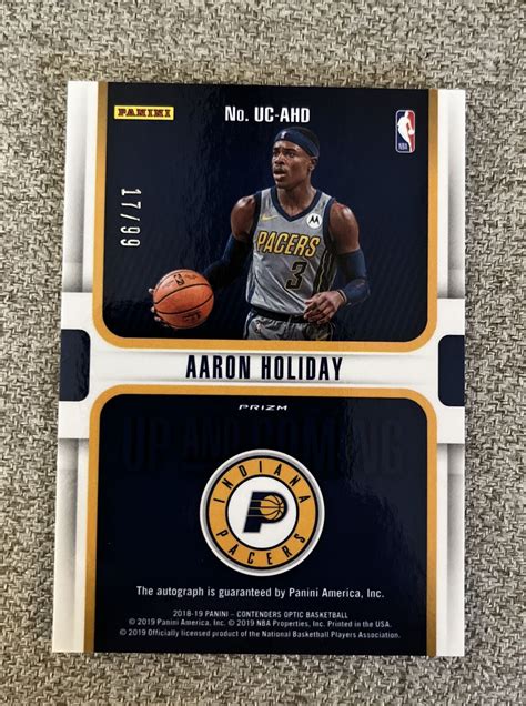 Contenders Optic Up And Coming Prizms Aaron Holiday Rookie