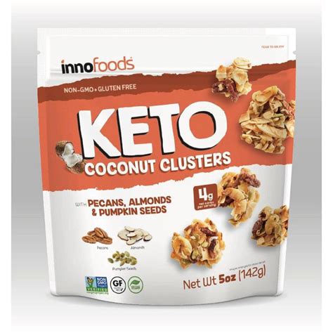 Innofoods Inno Foods Coconut Keto Clusters With Pecans Almonds And