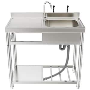 Homeibro In Free Standing Commercial Restaurant Kitchen Sink