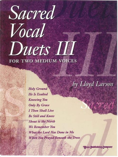 Sacred Voc Duets Iii Hope Publishing Company