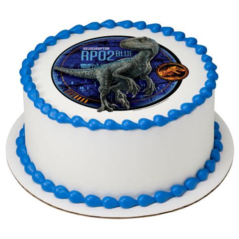 Jurassic World™ Fallen Kingdom Blue Edible Cake Topper Image A Birthday Place