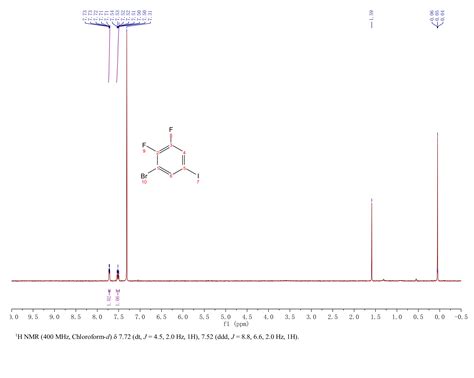 Bromo Difluoro Iodobenzene H Nmr