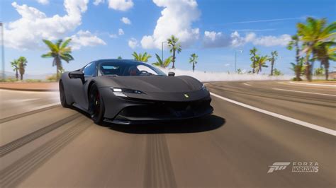 Drifting Andrew Tates Pitch Black Ferrari Sf Stradale In Forza