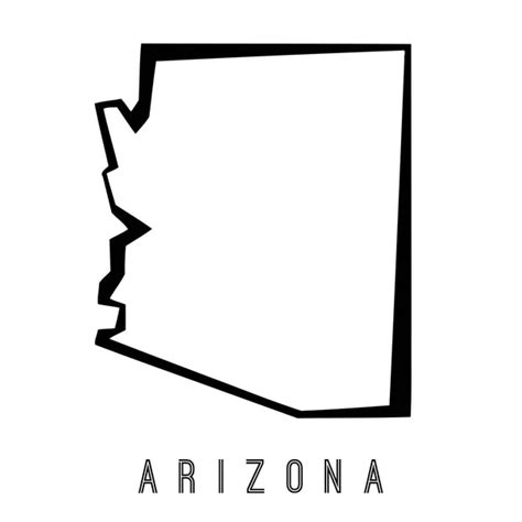 Arizona Map Outline Vector Art Stock Images Depositphotos