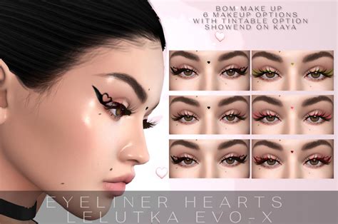 Second Life Marketplace Seduction Tattoos Eyeliner Hearts