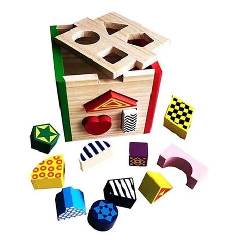 Cube shape sorter wooden – Kidzstuffonline