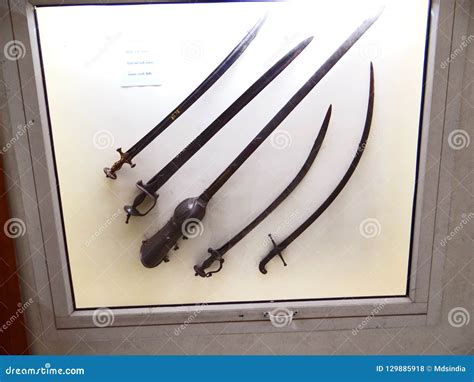 Swords in Historical Museum in Jhansi Editorial Stock Photo - Image of exterior, ancient: 129885918